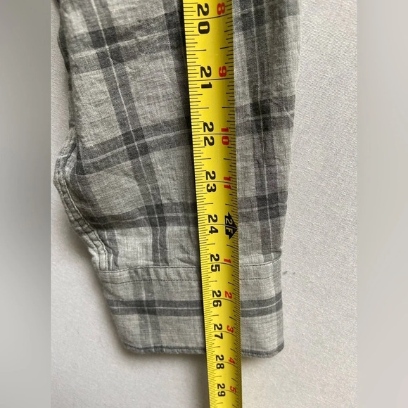 Rag & Bone Classic Fit Grey cotton Flannel button up shirt Sz XL - Picture 11 of 12